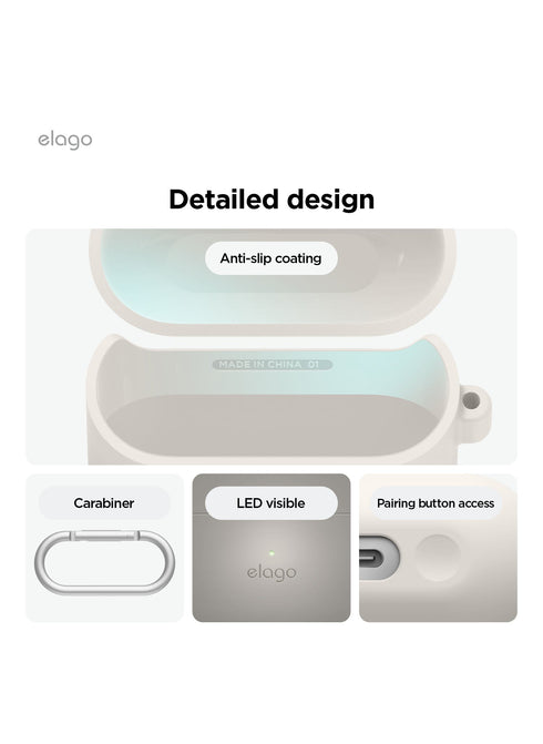 elago Samsung Galaxy Buds 3 / 3 PRO Case Silicone Hang with Carabiner